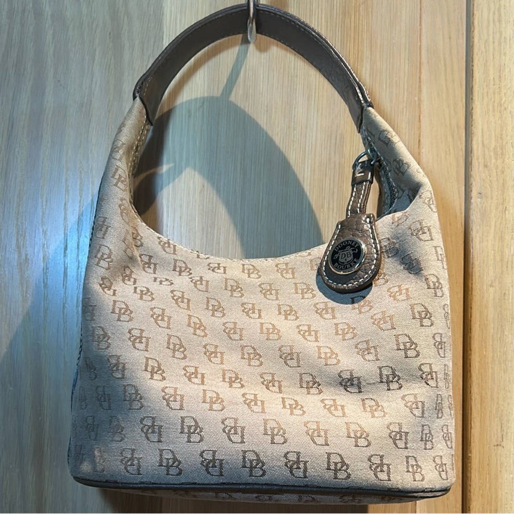 Dooney & Bourke Tan and Brown Hobo Bag